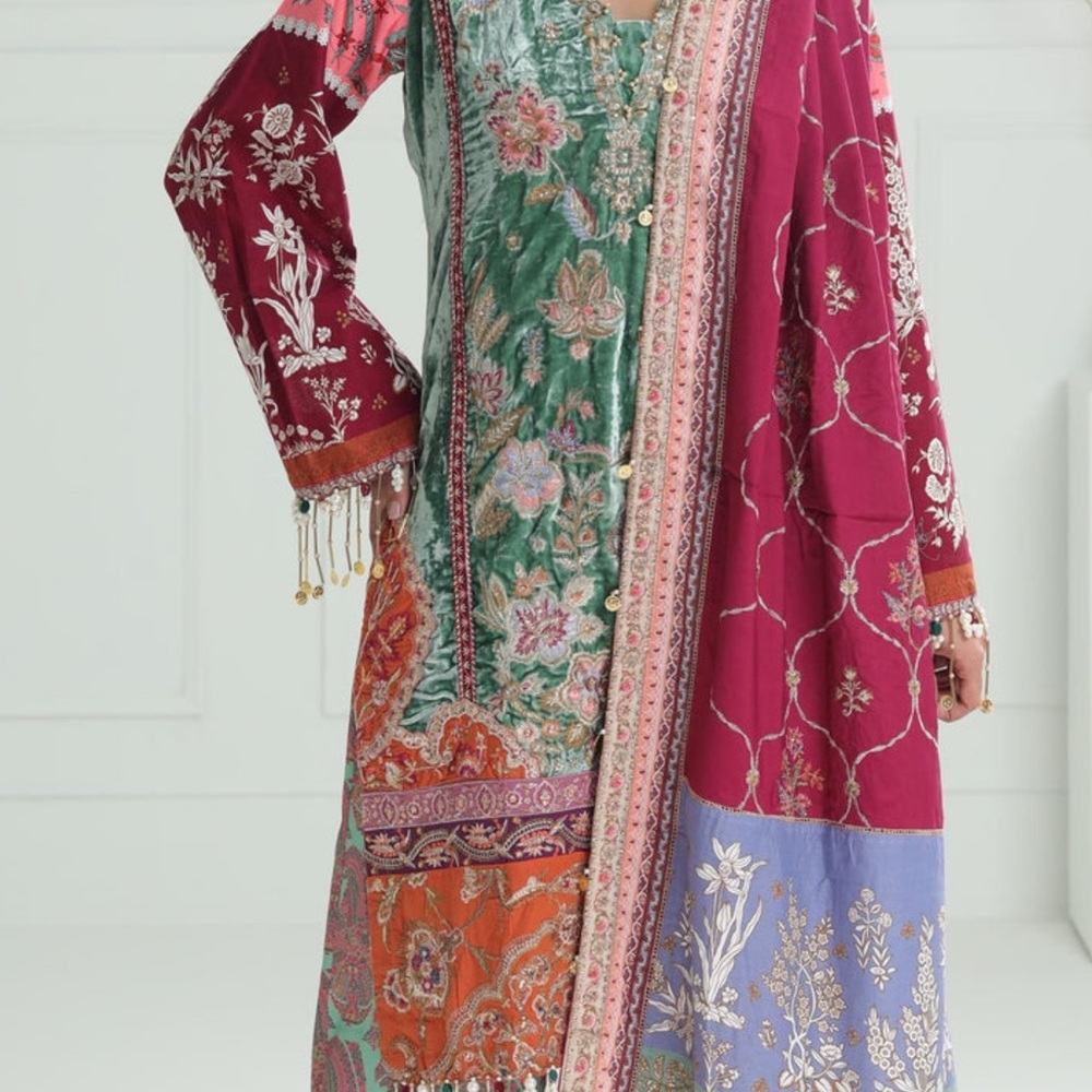 Colorful Embroidered Long Dress